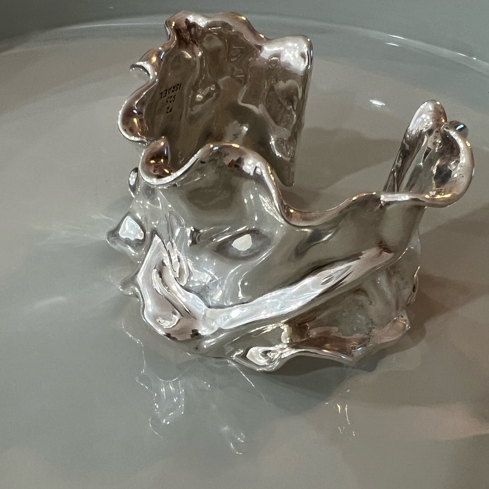Sterling Silver bracelet Or Paz Ruffle Cuff